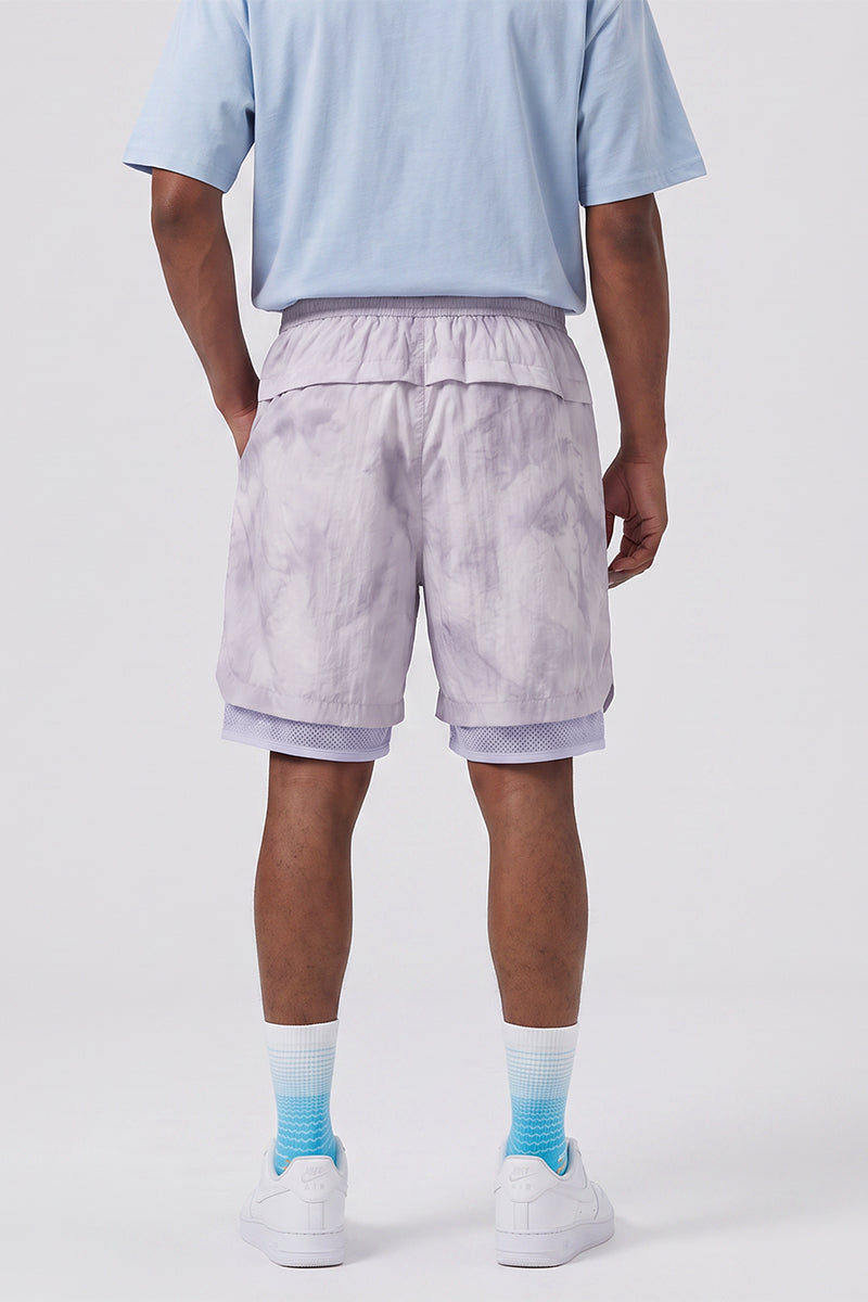 Men's Summer Tie-Dye 2-in-1 Quick-Dry Athletic Shorts