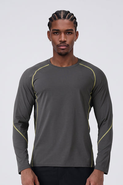 Men's Fall Sorona Contrast Raglan Athletic Long-Sleeve Tee