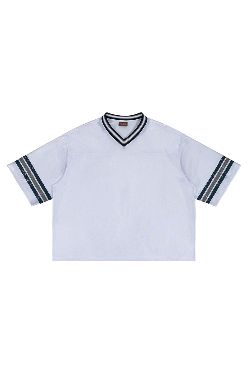 Men's Summer Striped V-Neck Breathable Athletic T-Shirt