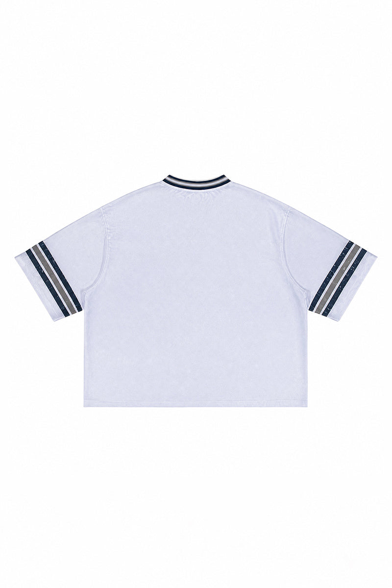 Men's Summer Striped V-Neck Breathable Athletic T-Shirt