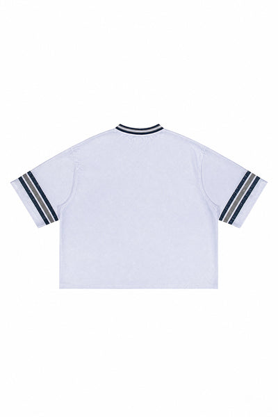 Men's Summer Striped V-Neck Breathable Athletic T-Shirt