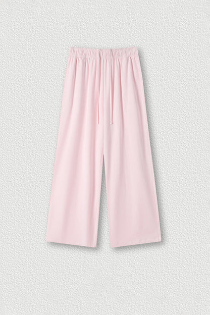 Men's Streetwear Relaxed High-Elastic Straight-Leg Pants