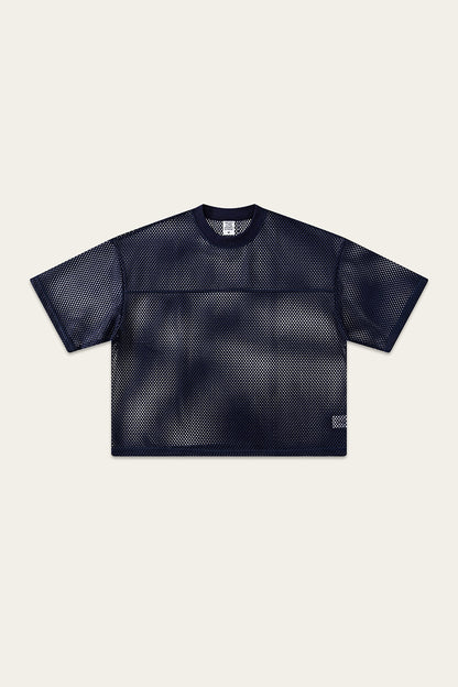 Men's Summer Boxy Mesh Cropped Football Streetwear T-Shirt