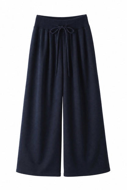 Women's Spring High-Waist Draped Wide-Leg Sweatpants