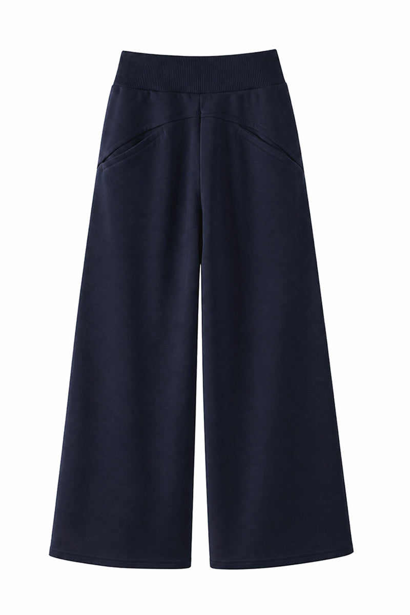 Women's Spring High-Waist Draped Wide-Leg Sweatpants