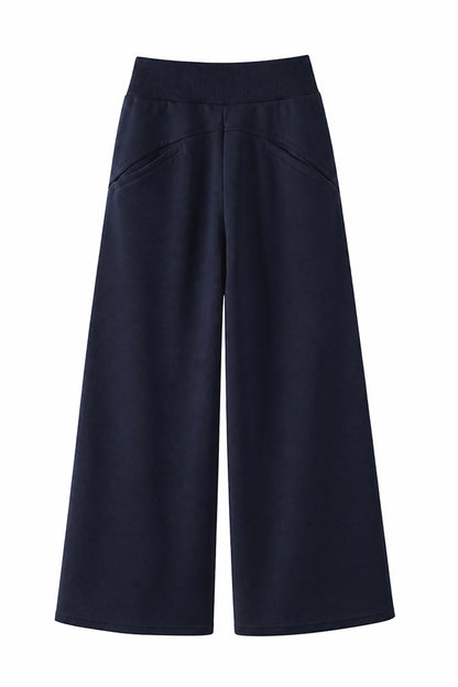 Women's Spring High-Waist Draped Wide-Leg Sweatpants