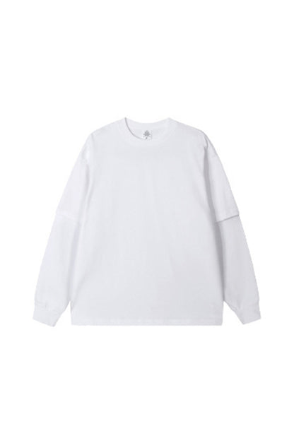 Men's Teen Fall 305g Heavy Long Sleeve Mock Layer Tee