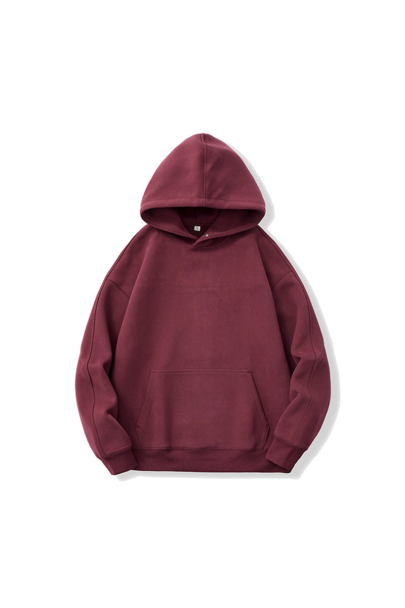 Women's Fall Snap-Button Fleece Kangaroo-Pocket Hoodie