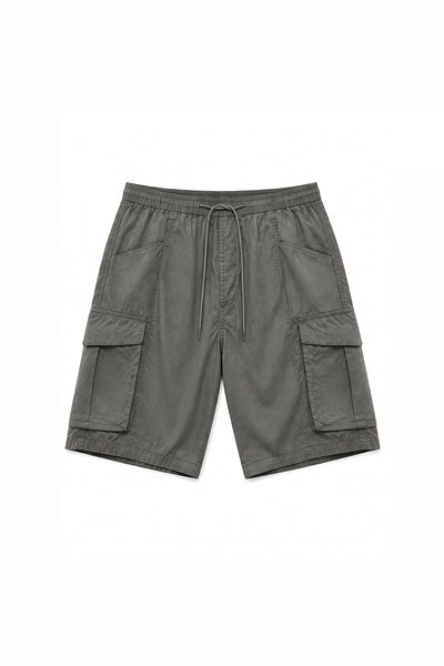 Men's Summer Multi-Pocket Drawstring Cargo Bermuda Shorts