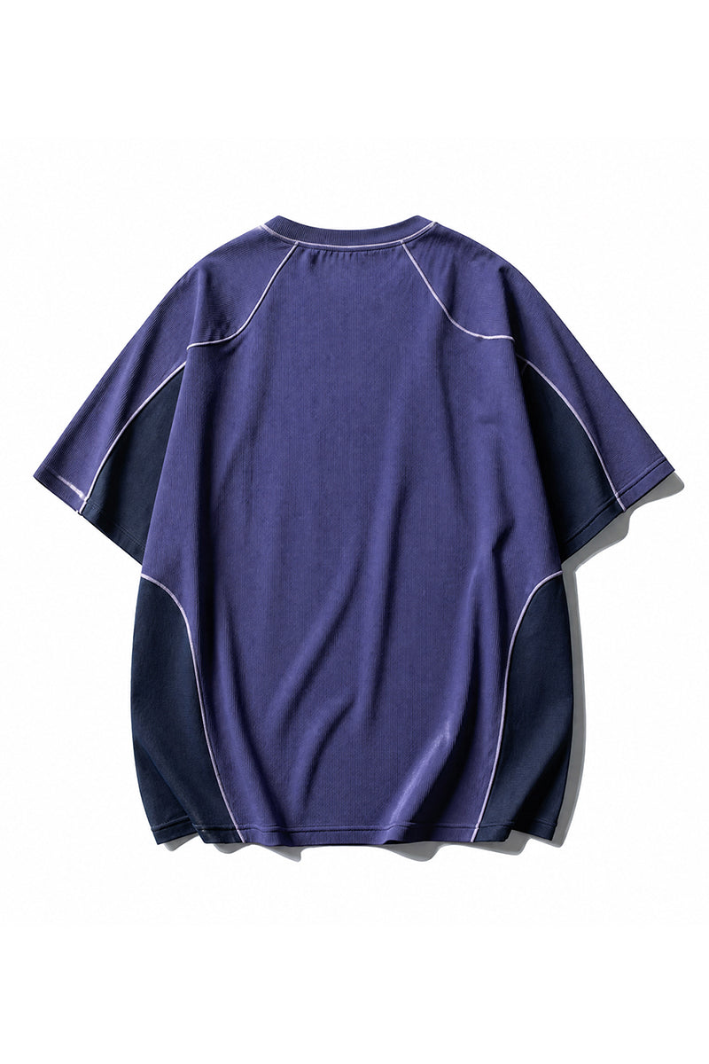 Men Summer Color Block Quick Dry Sports T Shirt