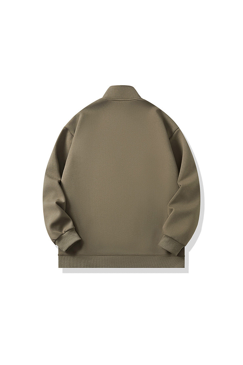 Men's Fall Half-Zip Colorblock Long-Sleeve Sweatshirt