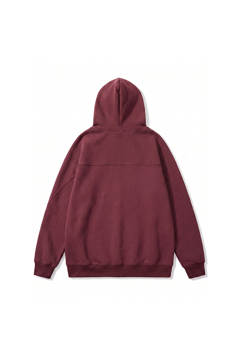 Unisex Fall Snap-Button Fleece Kangaroo-Pocket Hoodie