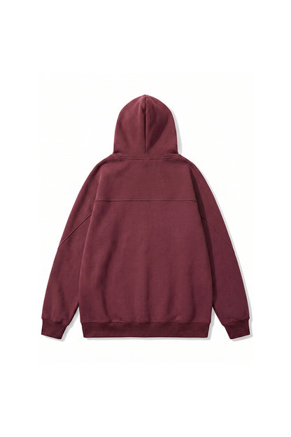 Unisex Fall Snap-Button Fleece Kangaroo-Pocket Hoodie