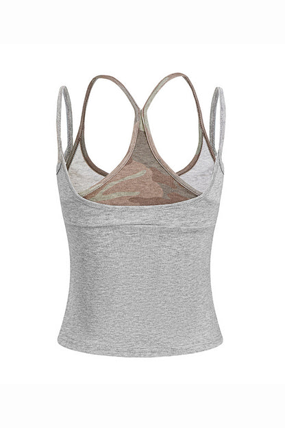 Women's Summer 2026 Colorblock Street Mock Layer Crop Tank