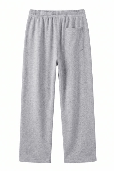 Men's Spring Heather-Grey Straight-Leg Cotton Sweatpants