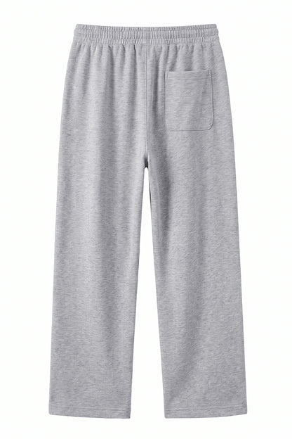 Men's Spring Heather-Grey Straight-Leg Cotton Sweatpants