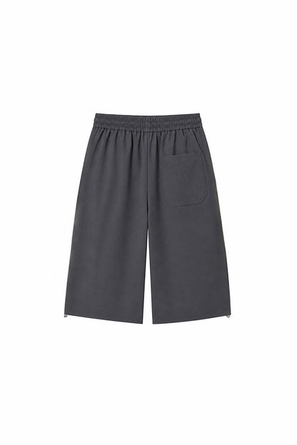 Unisex Summer Contrast-Stitch Quick-Dry Wide-Leg Pants