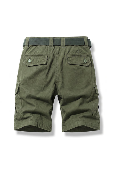 Men's Summer 100% Cotton Multi-Pocket Cargo Shorts