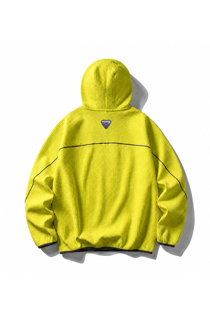 Unisex Fall Waffle Outdoor Pullover Hoodie