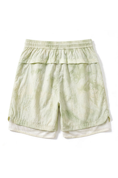 Men's Summer Tie-Dye 2-in-1 Quick-Dry Athletic Shorts