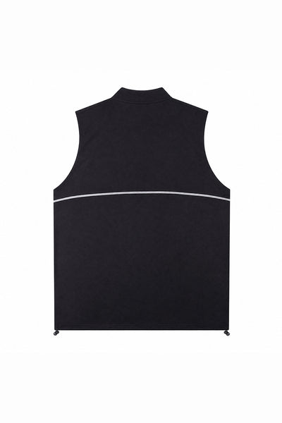 Men's Summer Half-Zip Stand-Collar Athletic Tank Top