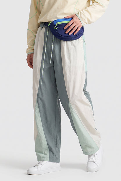 Women Spring Color Block Quick Dry Outdoor Cargo Pants
