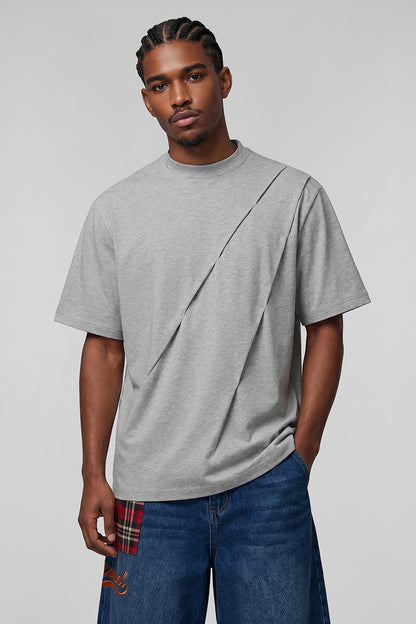 Men's Summer Ruched Deconstructed Streetwear T-Shirt