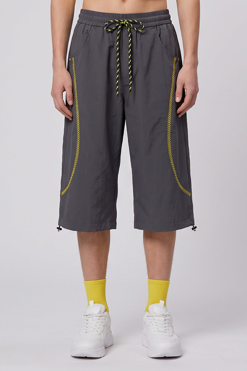Men's Spring Contrast-Stitch Quick-Dry Wide-Leg Pants