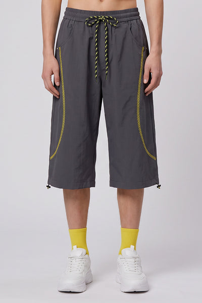 Men's Spring Contrast-Stitch Quick-Dry Wide-Leg Pants