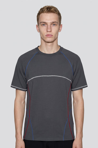 Men's Summer Raglan Contrast Quick-Dry Athletic T-Shirt