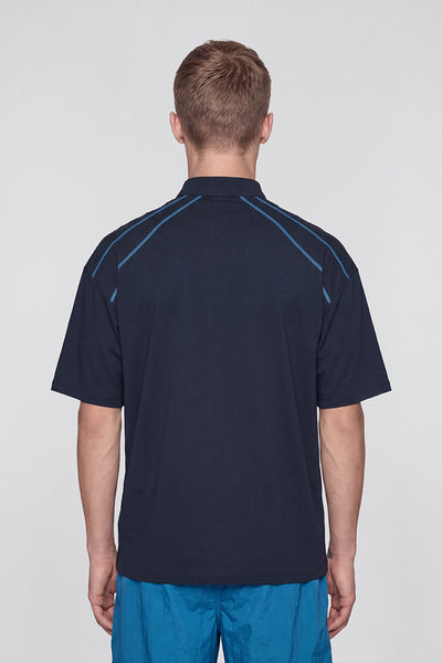 Men's Summer Half-Zip Stand-Collar Stretch Athletic T-Shirt
