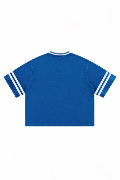 Men's Summer Striped V-Neck Breathable Athletic T-Shirt