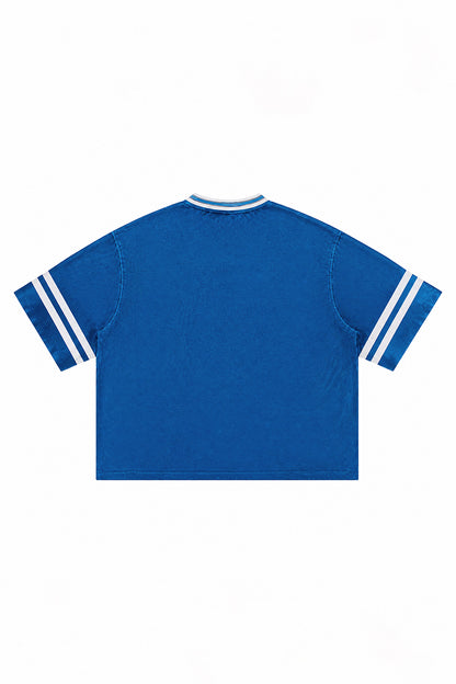 Men's Summer Striped V-Neck Breathable Athletic T-Shirt