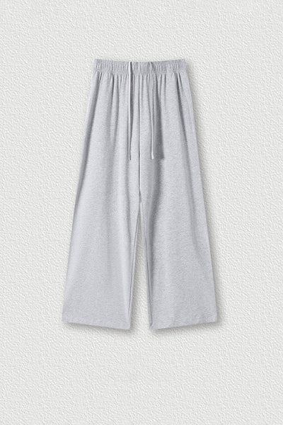 Men's Streetwear Relaxed High-Elastic Straight-Leg Pants