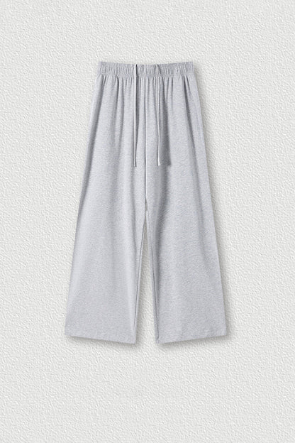 Men's Streetwear Relaxed High-Elastic Straight-Leg Pants