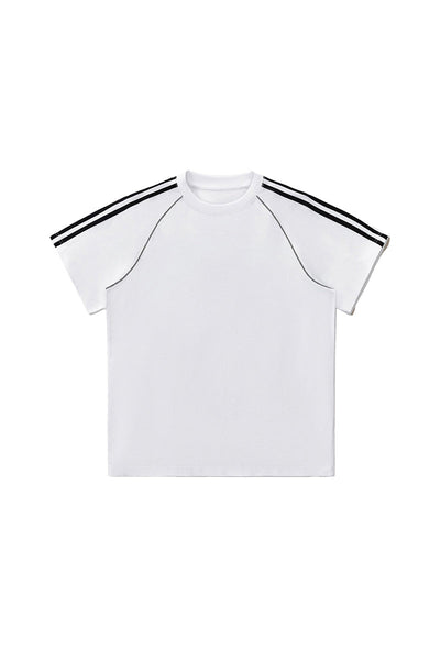 Men's Cotton Streetwear Color-blocked Patchwork T-shirt