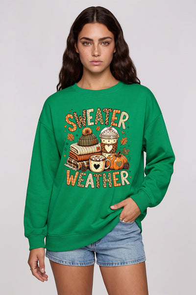 Unisex Fall Clothing Sweater Weather Graphic Sweatshirt