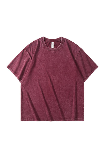 Women's Summer Vintage Washed Drop-Shoulder Oversized Tee