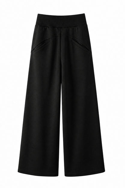 Women's Spring High-Waist Draped Wide-Leg Sweatpants