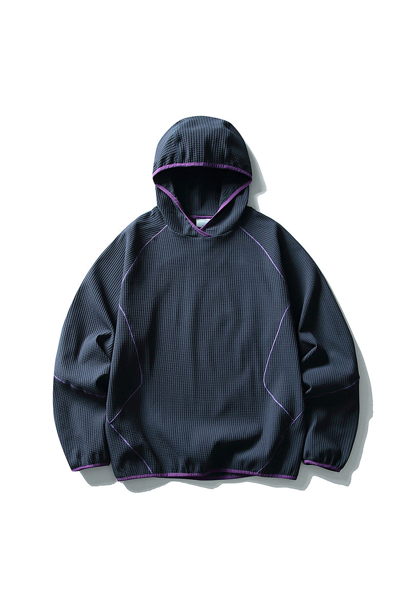 Men Fall Waffle Outdoor Pullover Hoodie