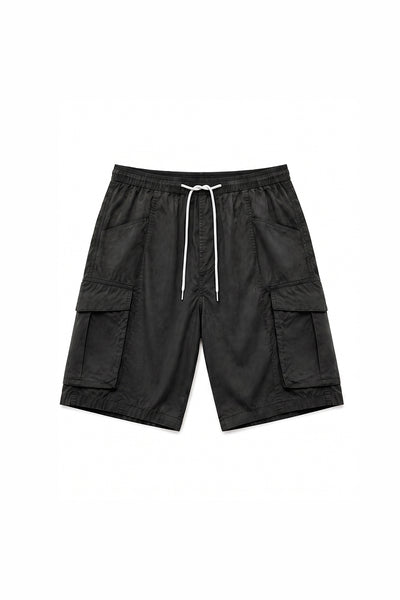 Men's Summer Multi-Pocket Drawstring Cargo Bermuda Shorts