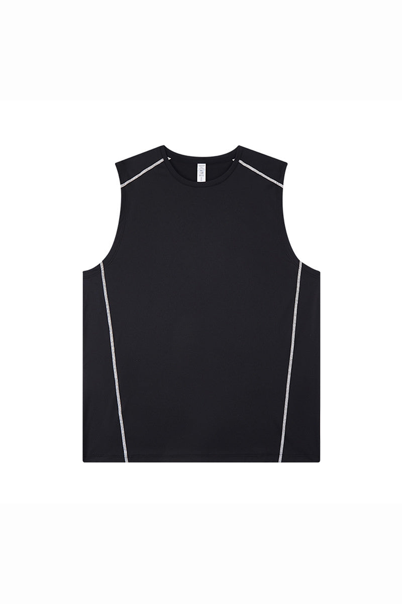 Men's Summer Contrast-Stitch Quick-Dry Athletic Tank Top