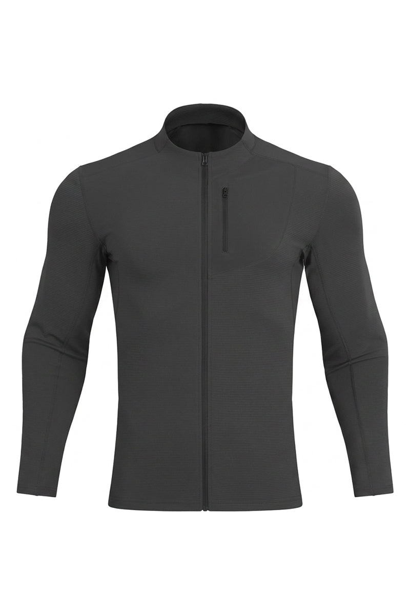 Unisex Spring Textured Stretch Full-Zip Outdoor Jacket