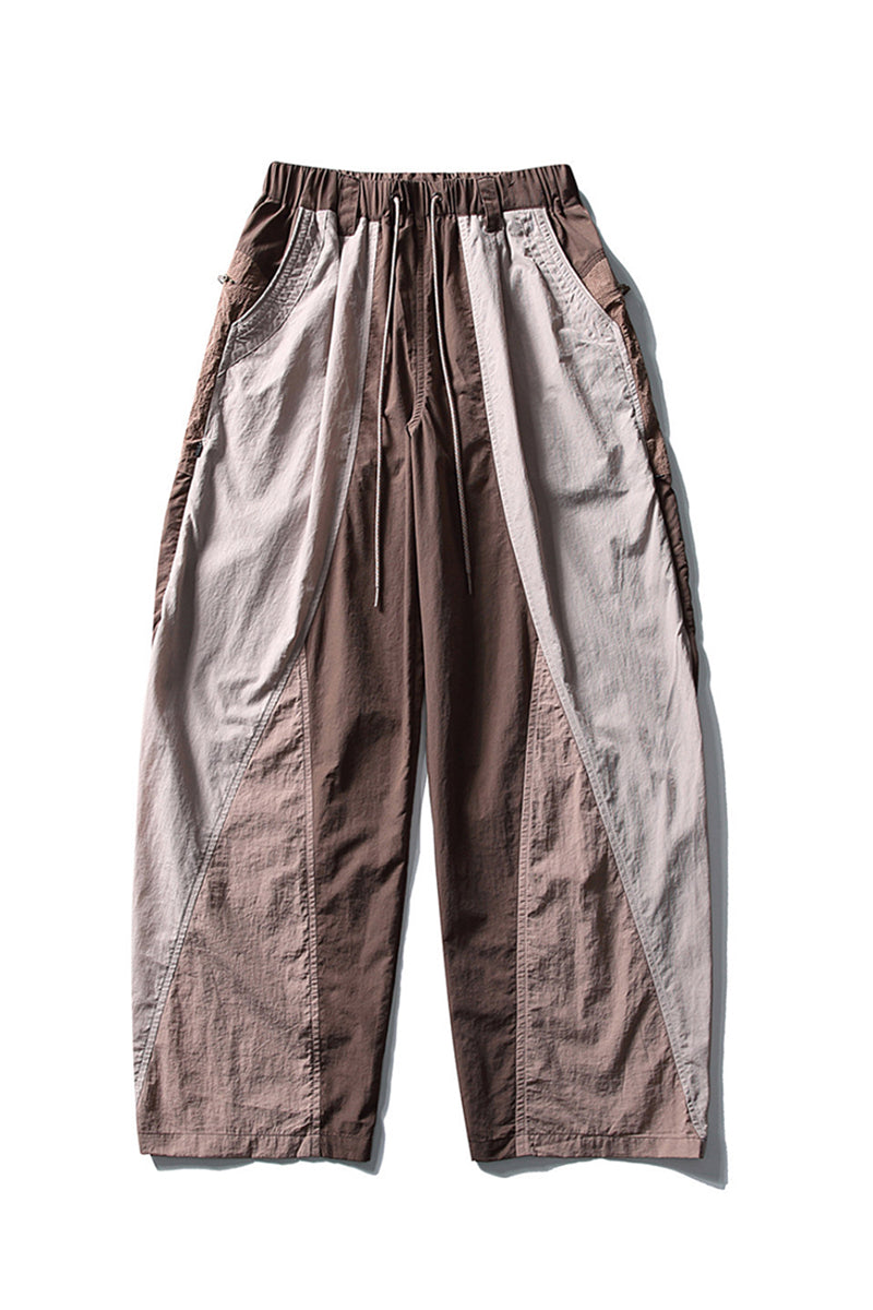 Women Spring Color Block Quick Dry Outdoor Cargo Pants