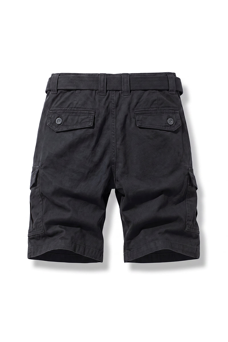 Men's Summer 100% Cotton Multi-Pocket Cargo Shorts