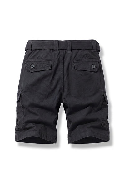 Men's Summer 100% Cotton Multi-Pocket Cargo Shorts