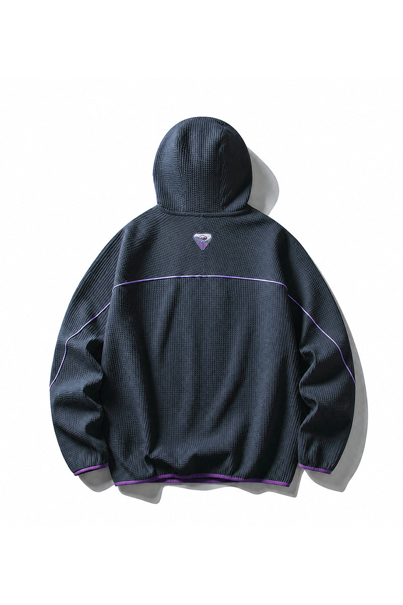 Men Fall Waffle Outdoor Pullover Hoodie