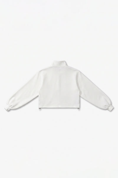 Women's Fall Winter Half-Zip Cropped Drawstring Sweatshirt