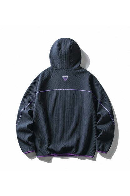 Women Fall Waffle Outdoor Pullover Hoodie