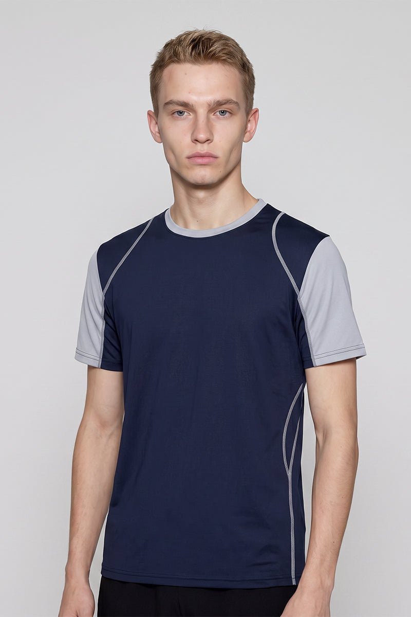 Men's Summer Colorblock Raglan Quick-Dry Athletic T-Shirt